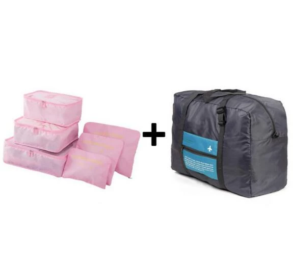 2019 6pcs/set Travel Bags Packing Cubes Organizer Folding Bag Bags Plus Travel Handbags Travel Bags 3 2019 6pcs/set Travel Bags Packing Cubes Organizer Folding Bag Bags Plus Travel Handbags Travel Bags - Image 3