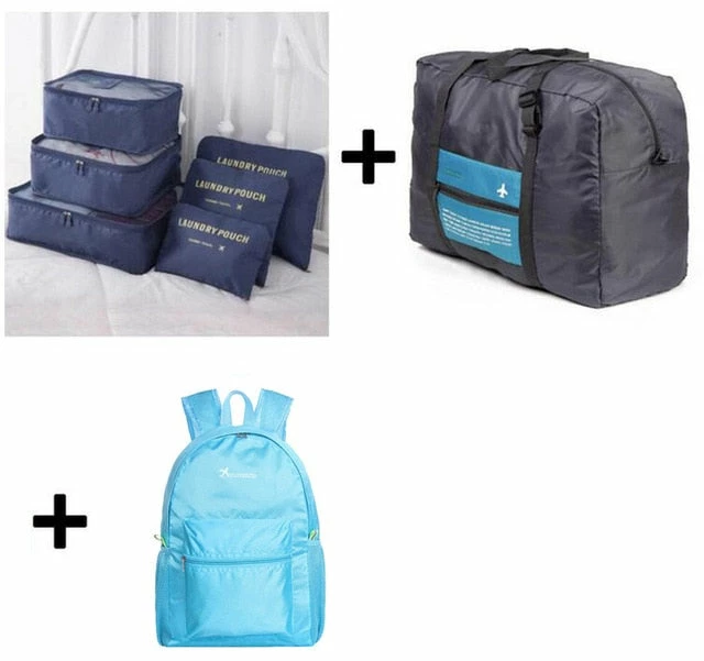 2019 6pcs/set Travel Bags Packing Cubes Organizer Folding Bag Bags Plus Travel Handbags Travel Bags 18 2019 6pcs/set Travel Bags Packing Cubes Organizer Folding Bag Bags Plus Travel Handbags Travel Bags - Image 18