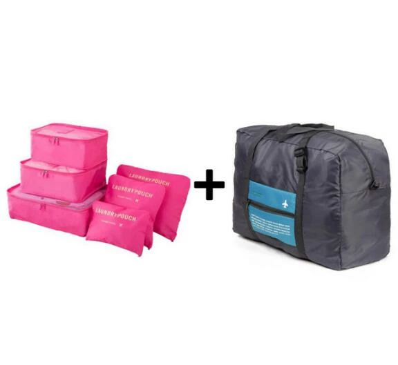 2019 6pcs/set Travel Bags Packing Cubes Organizer Folding Bag Bags Plus Travel Handbags Travel Bags 4 2019 6pcs/set Travel Bags Packing Cubes Organizer Folding Bag Bags Plus Travel Handbags Travel Bags - Image 4