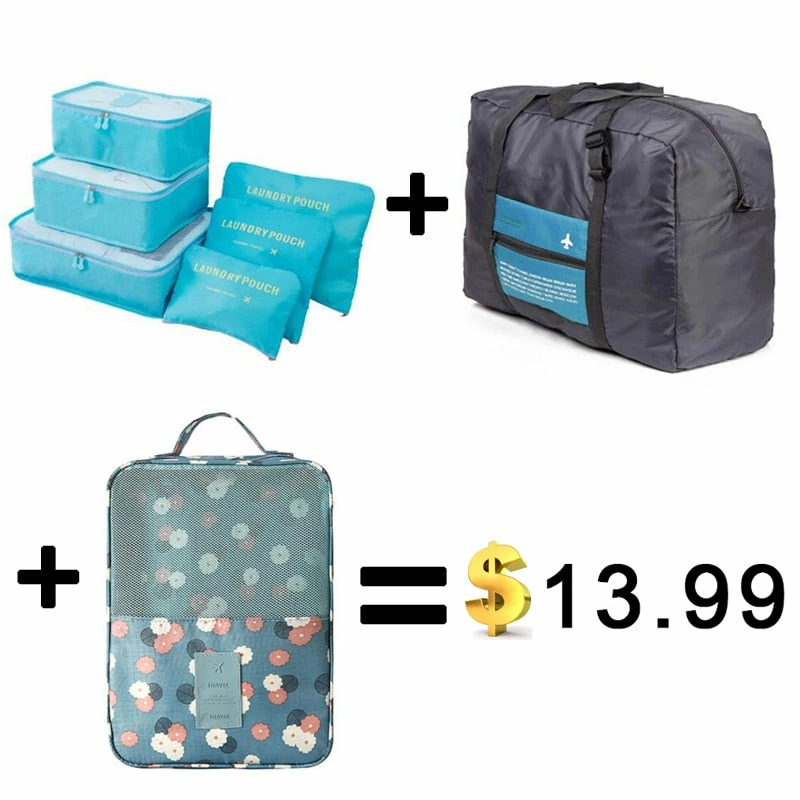 2019 6pcs/set Travel Bags Packing Cubes Organizer Folding Bag Bags Plus Travel Handbags Travel Bags 1 2019 6pcs/set Travel Bags Packing Cubes Organizer Folding Bag Bags Plus Travel Handbags Travel Bags
