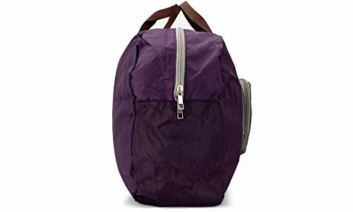 Miami CarryOn Travel Foldable Handbag - Folds To A Compact 6 X 6 X 1-1/2 Inches (Purple-Gray) 8 Miami CarryOn Travel Foldable Handbag - Folds To A Compact 6 X 6 X 1-1/2 Inches (Purple-Gray) - Image 8