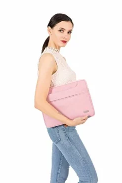 MOSISO Laptop Shoulder Bag Compatible 2018 MacBook Air 13 A1932 Retina Display/MacBook Pro 13 A1989 A1706 A1708 USB-C 2018 2017 2016/Surface Pro 6/5/4/3, Briefcase Handbag With Trolley Belt, Pink -Cole Haan Shop 31FeuoglgSL