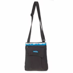 KAVU Keeper Semi Padded Sling Canvas Crossbody Bag - Black