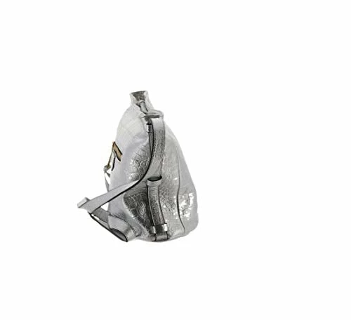 Aimee Kestenberg Pebble Leather Crossbody Handbag- Liza Silver Croco New A292599 3 Aimee Kestenberg Pebble Leather Crossbody Handbag- Liza Silver Croco New A292599 - Image 3