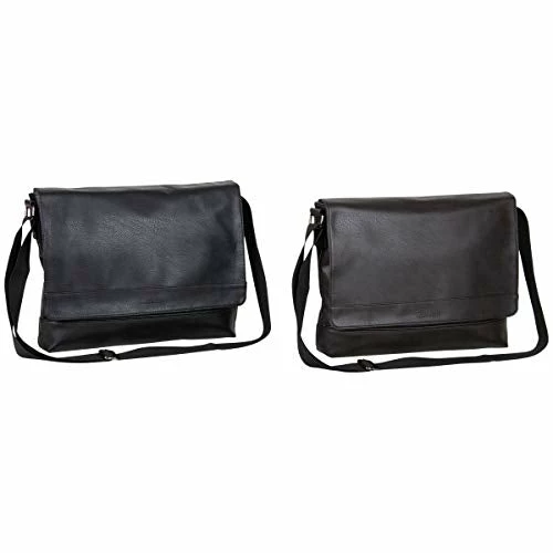 Kenneth Cole Reaction Strident-Class Vegan Leather 15" Laptop & Tablet Crossbody Messenger Bag For Work, School, & Travel, Black, Laptop 2 Kenneth Cole Reaction Strident-Class Vegan Leather 15" Laptop & Tablet Crossbody Messenger Bag For Work, School, & Travel, Black, Laptop - Image 2