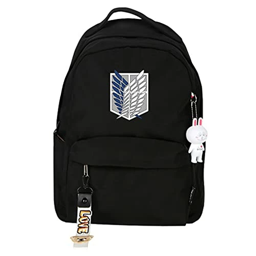 Attack On Titan Backpacks For School For Adults Kids Students Anime Shoulder Bags School Bag Bookbag Daypack Laptop Bags (Black-JJDCBBZ,Size) 1 Attack On Titan Backpacks For School For Adults Kids Students Anime Shoulder Bags School Bag Bookbag Daypack Laptop Bags (Black-JJDCBBZ,Size)