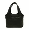 Piel Leather Laptop Hobo, Black, One Size