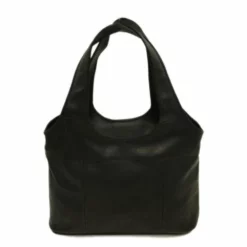 Piel Leather Laptop Hobo, Black, One Size