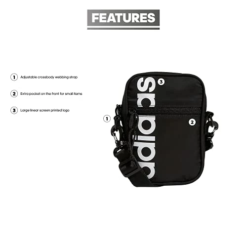 Adidas Originals Unisex-adult Adidas Core Festival Crossbody Bag, Black/White, Black/ White , One Size 6 Adidas Originals Unisex-adult Adidas Core Festival Crossbody Bag, Black/White, Black/ White , One Size - Image 6
