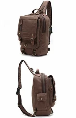 Multi-Functional Canvas Leather Chest Bag Personality Crossbody Bags Handbag Men's Travel Messenger -Cole Haan Shop 31mVZQzBgnL