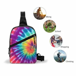 NiYoung Adults And Teen Shoulder Backpack Chest Crossbody Anti-Theft Sling Backpack Chest Bag For Travel Bike Gym, Spiral Tie Dye -Cole Haan Shop 41 1NTSEPOL