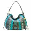 Aimee Kestenberg Pebble Leather & Suede Hobo - Tuscany (Teal Snake)