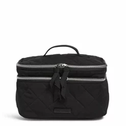 Vera Bradley Women's Organizer Vera Bradley Women S Performance Twill Brush Up Cosmetic Makeup Case Black One Size, Black, One Size US