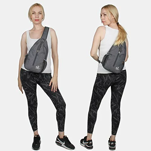 Waterfly Crossbody Sling Backpack Sling Bag Travel Hiking Chest Bags Daypack (Dark Gray) 2 Waterfly Crossbody Sling Backpack Sling Bag Travel Hiking Chest Bags Daypack (Dark Gray) - Image 2