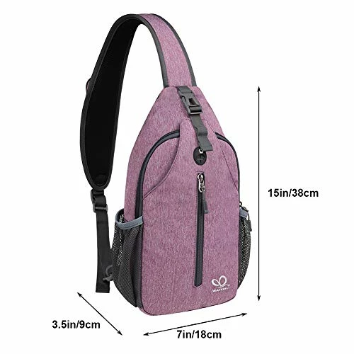 Waterfly Crossbody Sling Backpack Sling Bag Travel Hiking Chest Bag Daypack (Purple) 6 Waterfly Crossbody Sling Backpack Sling Bag Travel Hiking Chest Bag Daypack (Purple) - Image 6