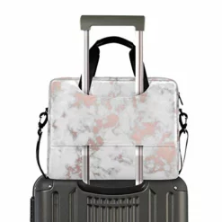 ALAZA Rose Gold Marble Look Laptop Case Bag Sleeve Portable Crossbody Messenger Briefcase W/Strap Handle, 13 14 15.6 Inch -Cole Haan Shop 410v b1964L