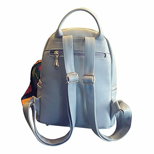 ABage Women's Leather Backpack Purse College School Travel Casual Daypack Handbag, Grey 5 ABage Women's Leather Backpack Purse College School Travel Casual Daypack Handbag, Grey - Image 5