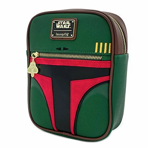 Loungefly X Star Wars Boba Fett Crossbody Bag, Green, One Size 4 Loungefly X Star Wars Boba Fett Crossbody Bag, Green, One Size - Image 4