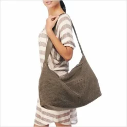 THE SAK Women's Sport Crochet Large Duffel Hobo Bag,Taupe -Cole Haan Shop 411t4yCePXL