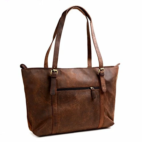 Cuero 16" Brown Leather Women's Bag/handbag/purse/shopping Tote Bag 2 Cuero 16" Brown Leather Women's Bag/handbag/purse/shopping Tote Bag - Image 2