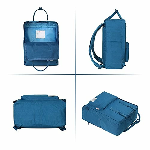 FLYCOOL Classic Canvas Square School Backpack Handbag For Women Navy 8 FLYCOOL Classic Canvas Square School Backpack Handbag For Women Navy - Image 8