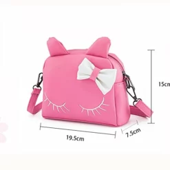 Pinky Family Cute Cat Ear Kids Handbags Candy Color Crossbody Bags Pu Leather Shoulder Bags (Pink) -Cole Haan Shop 412huuxtLwL
