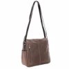 Piel Leather Top-Zip Handbag/Shoulder Bag, Toffee