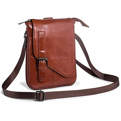 Hengwin Crossbody Shoulder Bag Men Purse Leather Phone Holster IPhone Pouch Case 1 Hengwin Crossbody Shoulder Bag Men Purse Leather Phone Holster IPhone Pouch Case