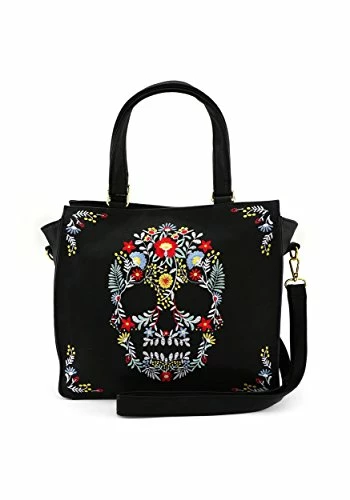 LOUNGEFLY Dia De Los Muertos Faux Leather Handbag Standard 1 LOUNGEFLY Dia De Los Muertos Faux Leather Handbag Standard