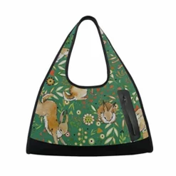 Gym Bag Green Bunny Rabbiter Leaf Easter Women Yoga Canvas Duffel Bag Crossbody Tennis Racket -Cole Haan Shop 414 2Bmbn 2BK 2BL