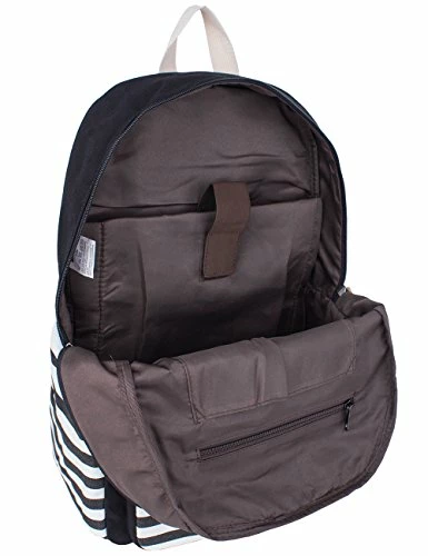 Leaper Thickened Canvas School Backpack Laptop Bag Shoulder Handbag Black1 6 Leaper Thickened Canvas School Backpack Laptop Bag Shoulder Handbag Black1 - Image 6