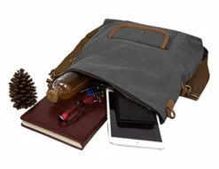 ECOSUSI Unisex Casual Hobo Canvas Cross Body Messenger Shoulder Bags Grey -Cole Haan Shop 415cBI1CMcL