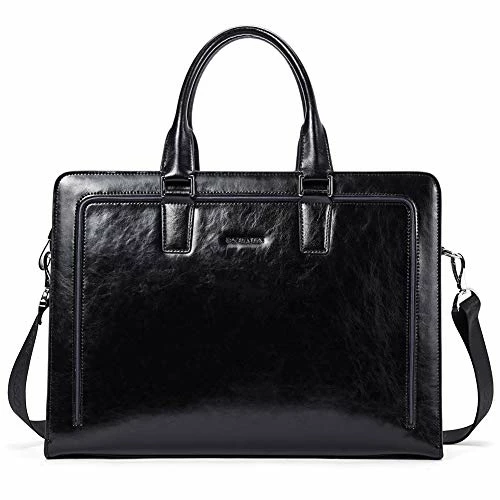 BOSTANTEN Women Genuine Leather Briefcase Tote Business Vintage Handbag 15.6" Laptop Shoulder Bag 1 BOSTANTEN Women Genuine Leather Briefcase Tote Business Vintage Handbag 15.6" Laptop Shoulder Bag