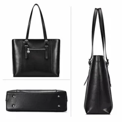 BOSTANTEN Women Briefcase Leather Laptop Tote Handbags 15.6" Computer Shoulder Bags Black -Cole Haan Shop 415vc825KKL