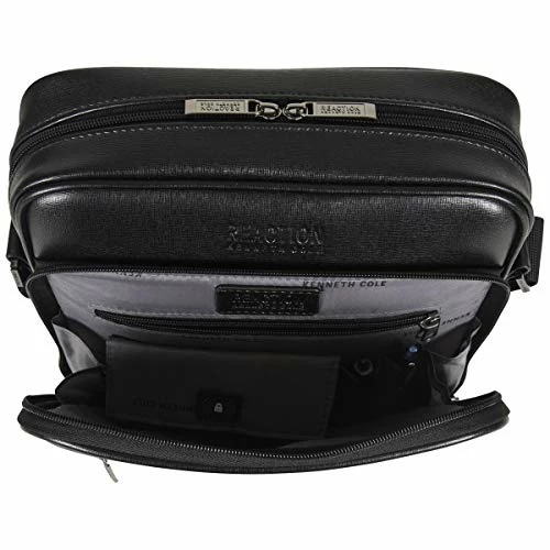 Kenneth Cole Reaction Top Zip Crossbody Tablet Bag With RFID Travel Cross-Body, Black One Size 5 Kenneth Cole Reaction Top Zip Crossbody Tablet Bag With RFID Travel Cross-Body, Black One Size - Image 5