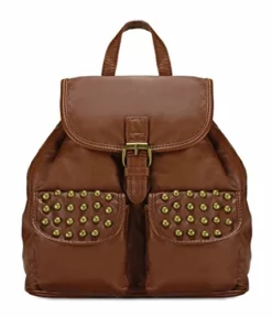 Scarleton Trendy Studded Jacquard Backpack H200304 - Brown