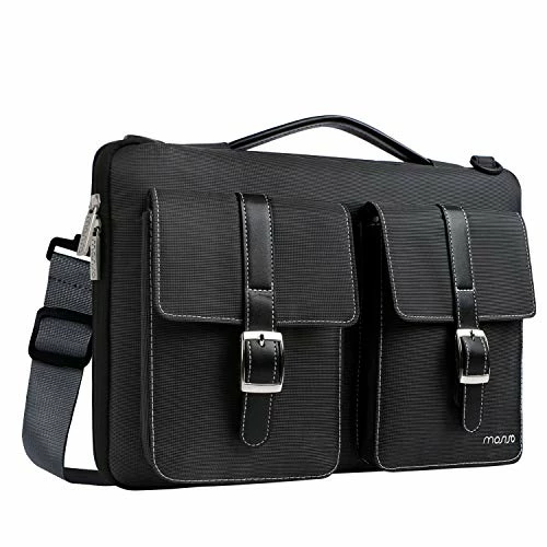 MOSISO Laptop Shoulder Bag Polyester 360° Protective Handbag With Organizer Pockets Compatible 2 MOSISO Laptop Shoulder Bag Polyester 360° Protective Handbag With Organizer Pockets Compatible - Image 2