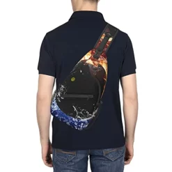 Fftian Squash Ball In Fire Flames And Splashing Water Sling Backpack,Travel Hiking Daypack Pattern Rope Crossbody Shoulder Bag -Cole Haan Shop 41CFm ZkIQS