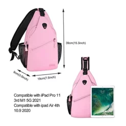 MOSISO Sling Backpack, Multipurpose Crossbody Shoulder Bag Travel Hiking Daypack, Light Pink -Cole Haan Shop 41Dmp9UyYsL