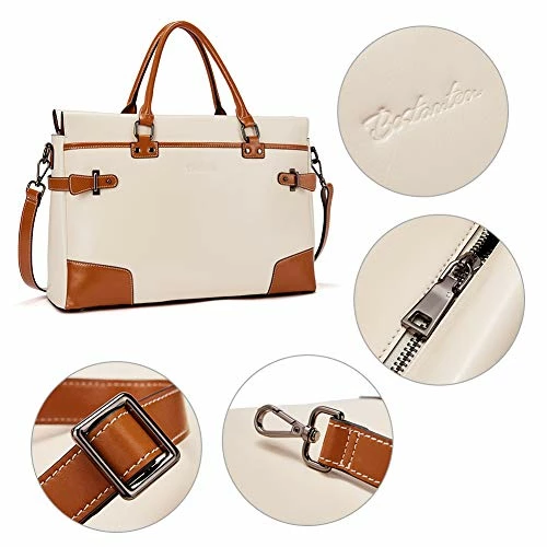BOSTANTEN Leather Briefcase Messenger Satchel Bags Laptop Handbags For Women 6 BOSTANTEN Leather Briefcase Messenger Satchel Bags Laptop Handbags For Women - Image 6