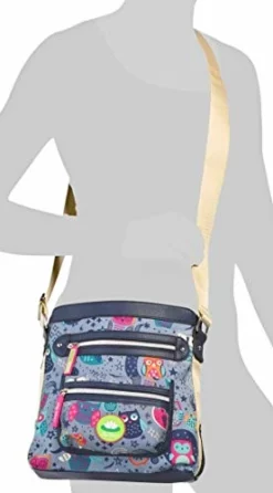 Lily Bloom Bella Night Owl Crossbody Handbag One Size Blue Multi ~ 10 X 9 IN 7 Lily Bloom Bella Night Owl Crossbody Handbag One Size Blue Multi ~ 10 X 9 IN -Cole Haan Shop 41EY 2BCL 2JL