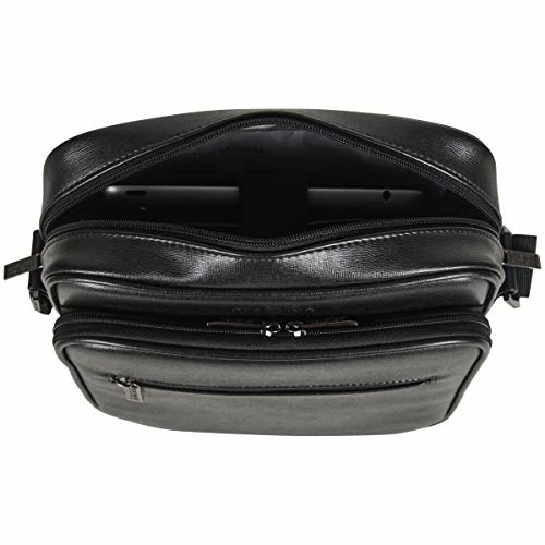 Kenneth Cole Reaction Top Zip Crossbody Tablet Bag With RFID Travel Cross-Body, Black One Size 6 Kenneth Cole Reaction Top Zip Crossbody Tablet Bag With RFID Travel Cross-Body, Black One Size - Image 6
