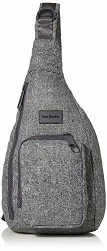 Vera Bradley Women's Recycled Lighten Up Reactive Mini Sling Backpack, Gray Heather, One Size 1 Vera Bradley Women's Recycled Lighten Up Reactive Mini Sling Backpack, Gray Heather, One Size