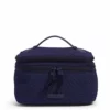 Vera Bradley Women's Microfiber Brush Up Cosmetic Makeup Organizer Case Bag, Classic Navy, One Size