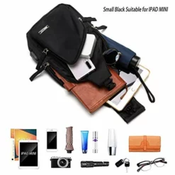 Men Women Sling Backpack Small Nylon Crossbody Shoulder Chest Bag With USB Charging Port Travel Pack Black -Cole Haan Shop 41H3D 1sCDL