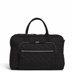 Vera Bradley Women's Performance Twill Lay Flat Weekender Travel Bag, Black, One Size