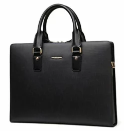 Bostanten Leather Lawyers Briefcase Shoulder Laptop Business Slim Bags For Men & Women Black -Cole Haan Shop 41JB3jSPEnL