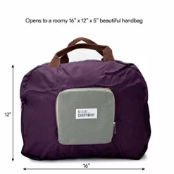 Miami CarryOn Travel Foldable Handbag - Folds To A Compact 6 X 6 X 1-1/2 Inches (Purple-Gray) 13 Miami CarryOn Travel Foldable Handbag - Folds To A Compact 6 X 6 X 1-1/2 Inches (Purple-Gray) -Cole Haan Shop 41JljaXqvlL
