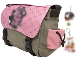 Japanese Backpacks Anime Shoulders Bag With Stylish Key Charm, Satchel Bag, Crossbody Bag Messenger Bag Large (Ne)