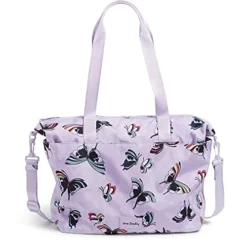 Vera Bradley Recycled Lighten Up Reactive Tote Bag, Lavender Butterflies